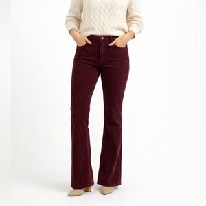 Levi’s 725 High Rise Bootcut Corduroy Pants Wine Burgundy 32 – Classic Retro